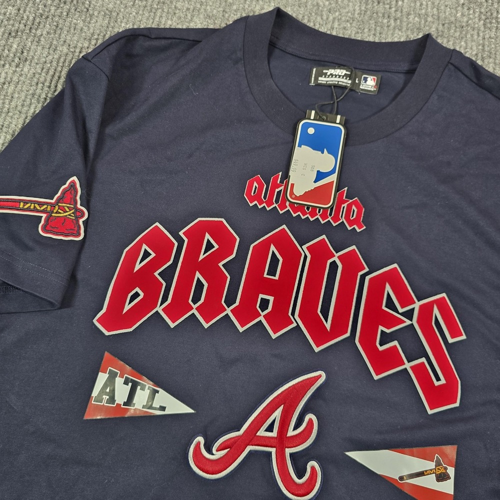 Atlanta Braves Shirt Mens Large Navy Pro Standard National League Tour ATL‎ Tee